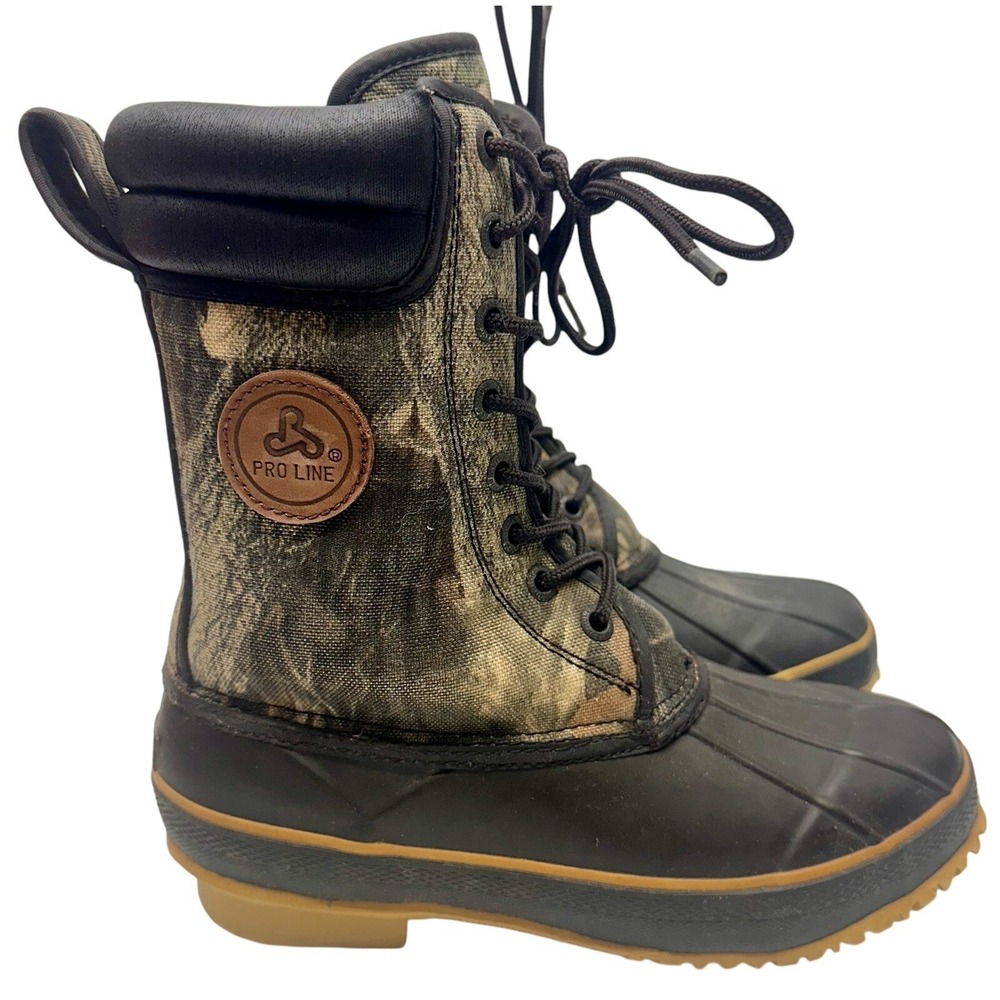 Proline C39BU-9 Mens 10 1/2" Rubber Cordura Hunting Boots Camo Size Medium‎ 7